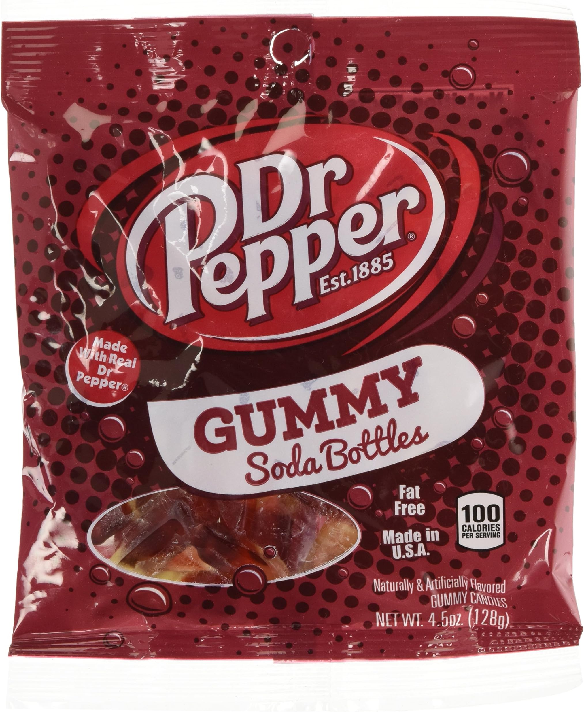 Dr Pepper Gummy Soda Bottle Candy 127 g