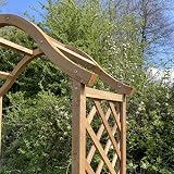 Selections Wooden Garden Arch with Curved Top Tan Arbour Focal Point view 5