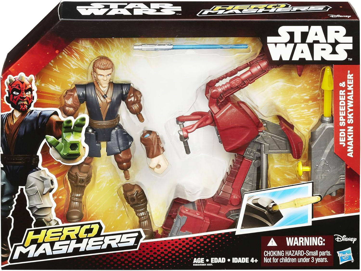 star wars hero mashers jedi speeder and anakin skywalker