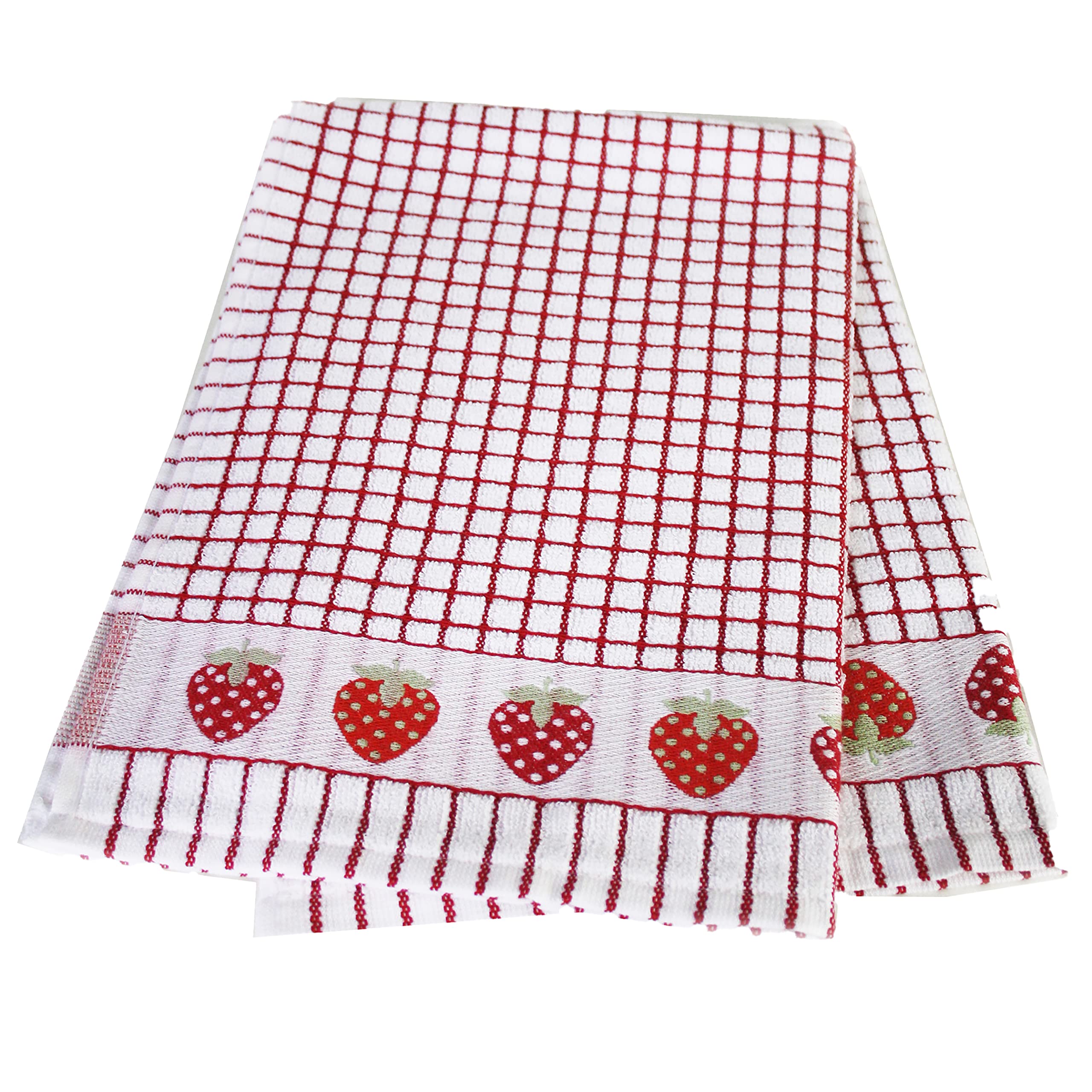 Samuel Lamont poli-dri Jacquard Tea Towel Strawberry, Red