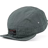 Clakllie Retro 5 Panel Short Brim Cap Casual Baseball Caps Dad Hat Flat Bill Snapback Fitted Caps Trucker Hat Short Cadet Cap