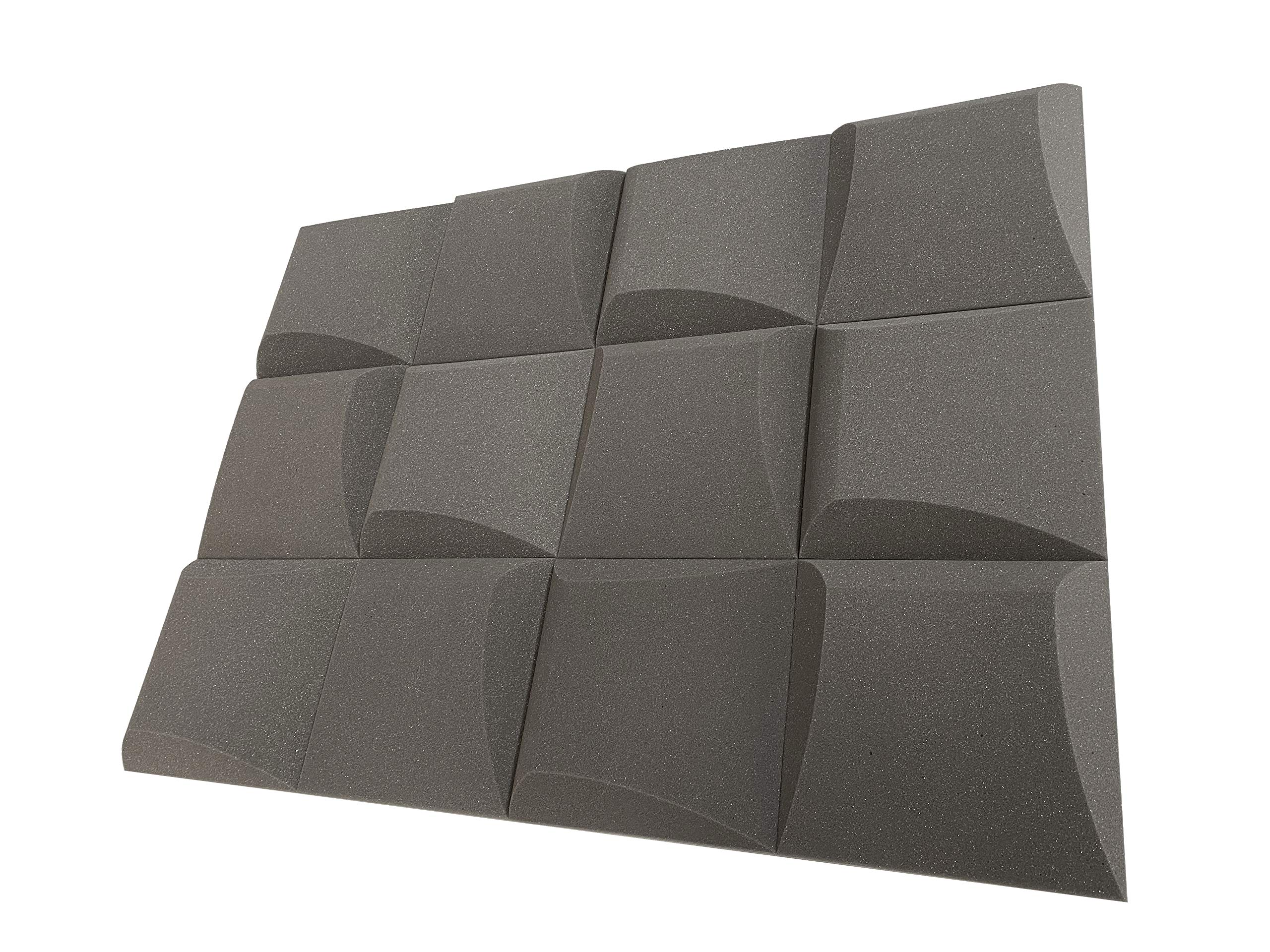 Advanced Acoustics 12" (305mm) AeroFoil Acoustic Studio Foam Treatment 12 Tile Pack Covering 12sqft (1.11m2)
