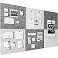 Yoillione Felt Bulletin Board for Wall: Large Cork Board for Office - Corkboard Tiles Self Adhesive - Gray Pin Board Squares