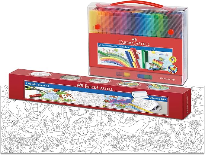 Faber-Castell Großes Malset (Malkoffer + Posterrolle)