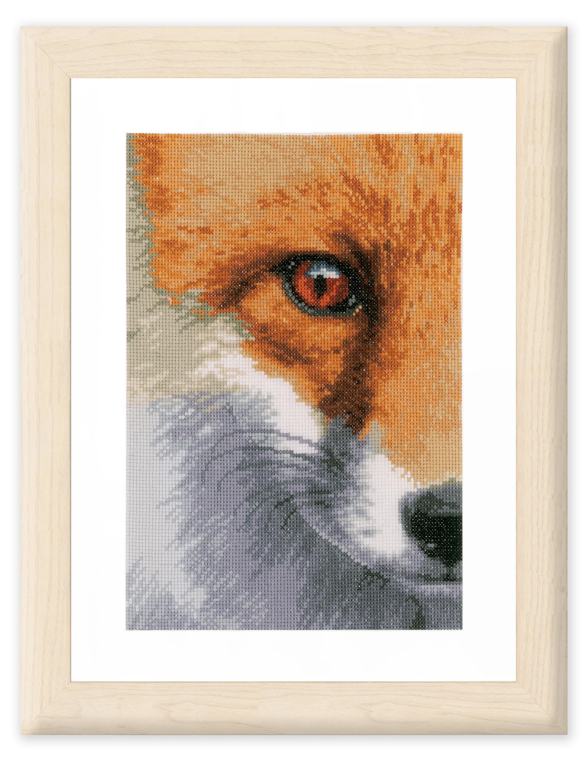 Lanarte PN-0171836 Fox Counted Cross Stitch Kit, Cotton, Multi-Colour, Approx. 18 x 27 cm / 7.2 x 10.8 inches.
