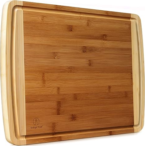 Amazon Com Extra Large Bamboo Cutting Board For Kitchen With