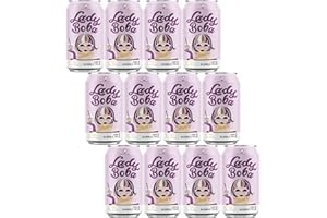 (Pack of 12) Lady Boba 12 Cans. Milk Bubble Tea with Boba Pearls in a Can (10.7oz/can) with Thank You Card. Choose One from Variety of Flavors: Assorted, Classic, Brown Sugar, Taro, Matcha Latte. Ready To Drink Beverage. (Taro)
