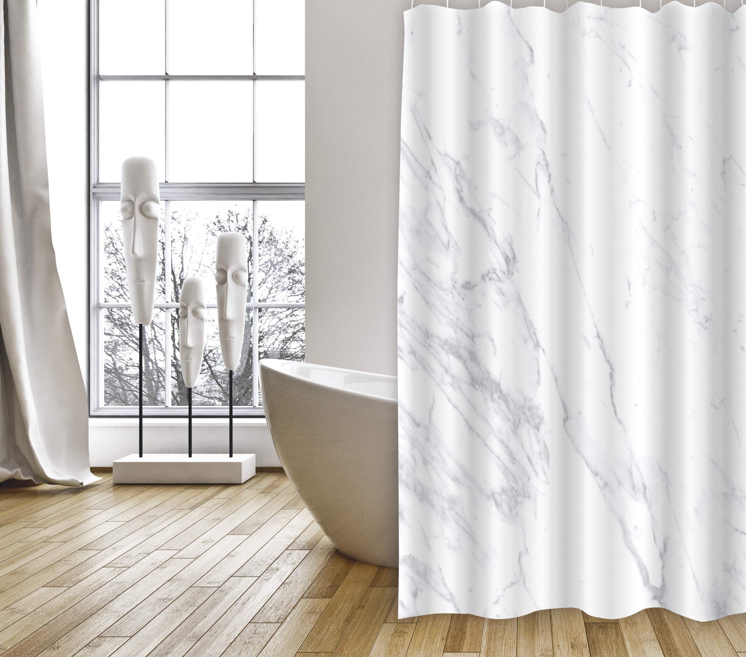 MSV Shower Curtain, White, 200 x 180 cm