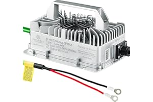 Croliumcx 36Volt 18Amp Aluminum Casting Wide Voltage Golf Cart Battery Charger Onboard Conversion Matching O-Type Terminal Charges The 36V EZGO/Club Car/Yamaha Cart/Electric Motorcycle