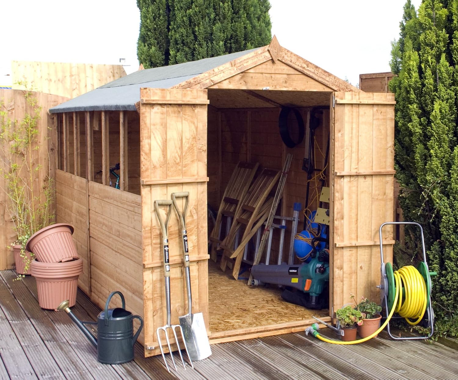 6ft W x 10ft D Wooden Storage Shed Amazon.co.uk Garden & Outdoors