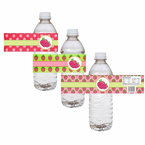 Amazon Com Strawberry Party Water Bottle Labels Children Girl