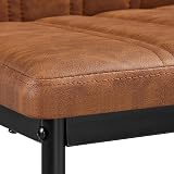 Yaheetech Set of 4 Dining Chairs Modern Faux Leather with Petal Back Retro Brown view 8
