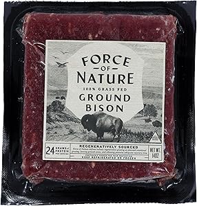 Force Of Nature Meats 100% Grass Fed, Regenerative Bison Grind, 14 oz