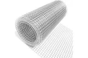 AWIORETON Hardware Cloth 1/4 inch 4inx10ft Galvanized After Welding 23 Gauge,Wire Cloth Wire Mesh Roll Chicken Wire Fence Mesh Roll for Chicken Pen/Coop Fences, Garden Fences,Screen Mesh,Poultry Netting Cage