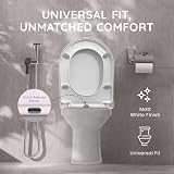 CUQOO Soft Close Toilet Seat D Shape with Adjustable Hinges view 6