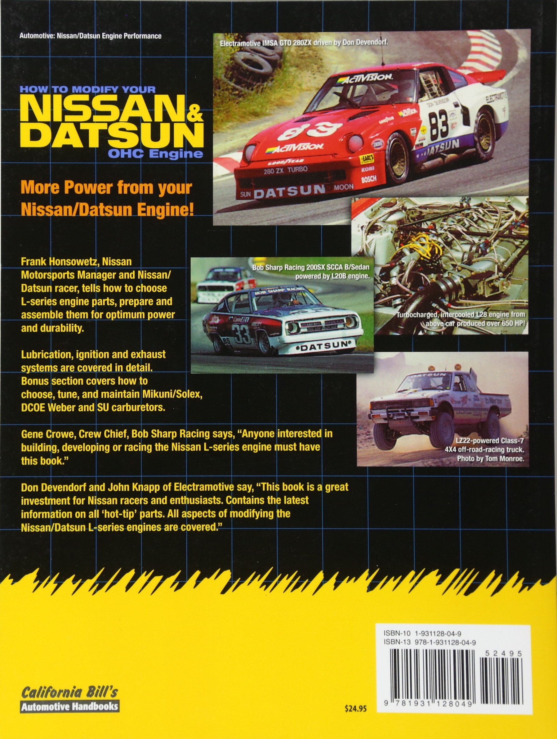 How to Modify Your Nissan & Datsun OHC Engine: Frank Honsowetz:  9781931128049: Amazon.com: Books