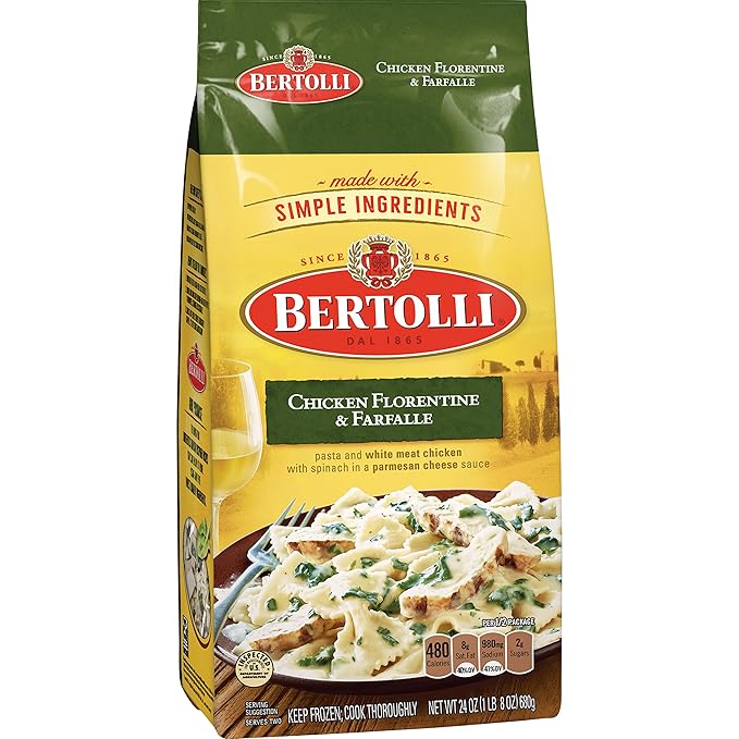 Bertolli Frozen Skillet Meals for Two Chicken Florentine & Farfalle, 24