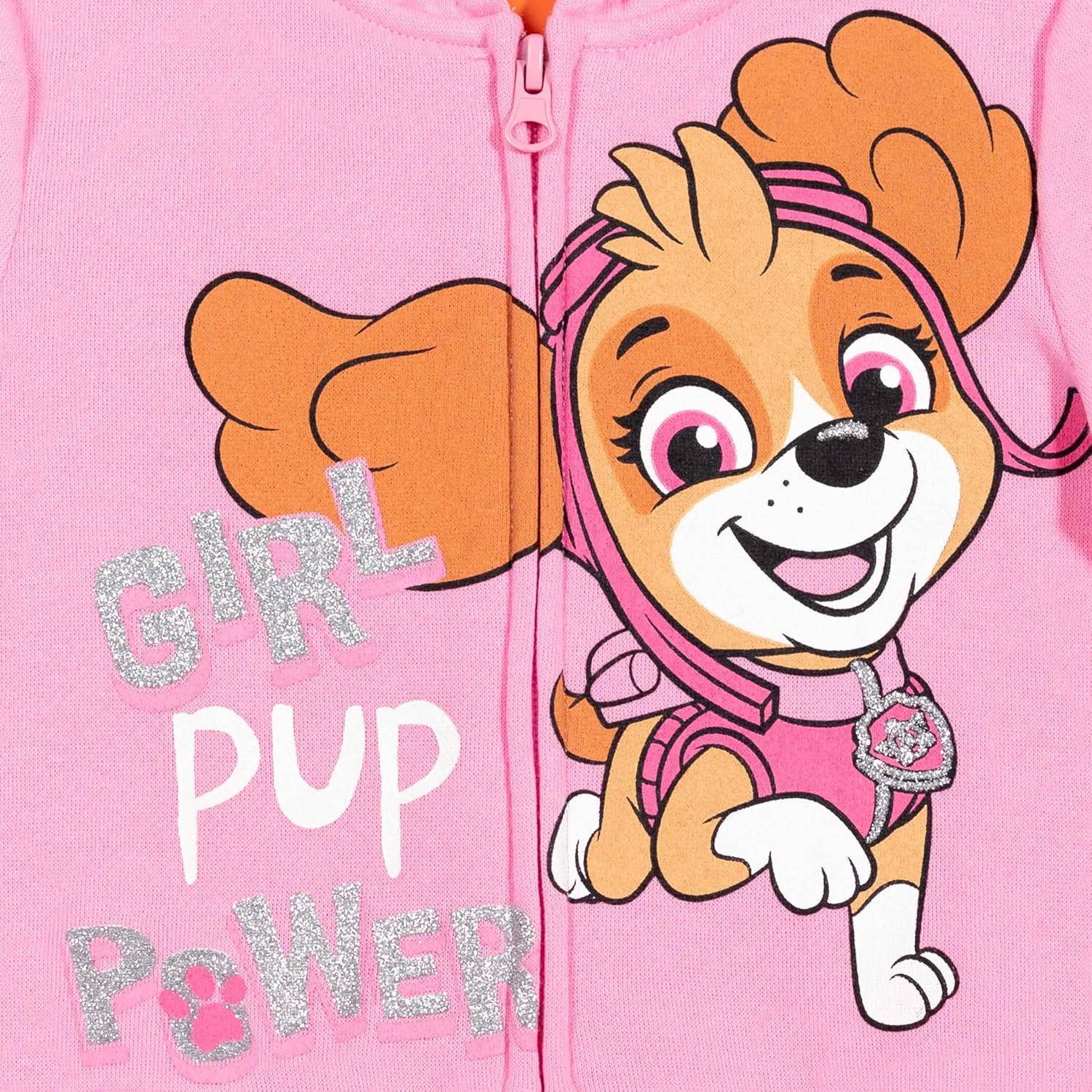 Nickelodeon Paw Patrol Skye Cosplay Zip-up Hoodie with Tulle Ruffles and Ears: Clothing