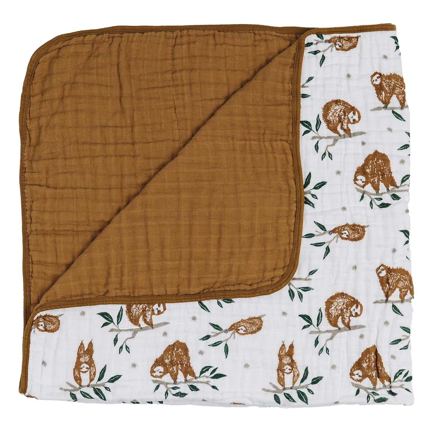 sloth muslin blanket