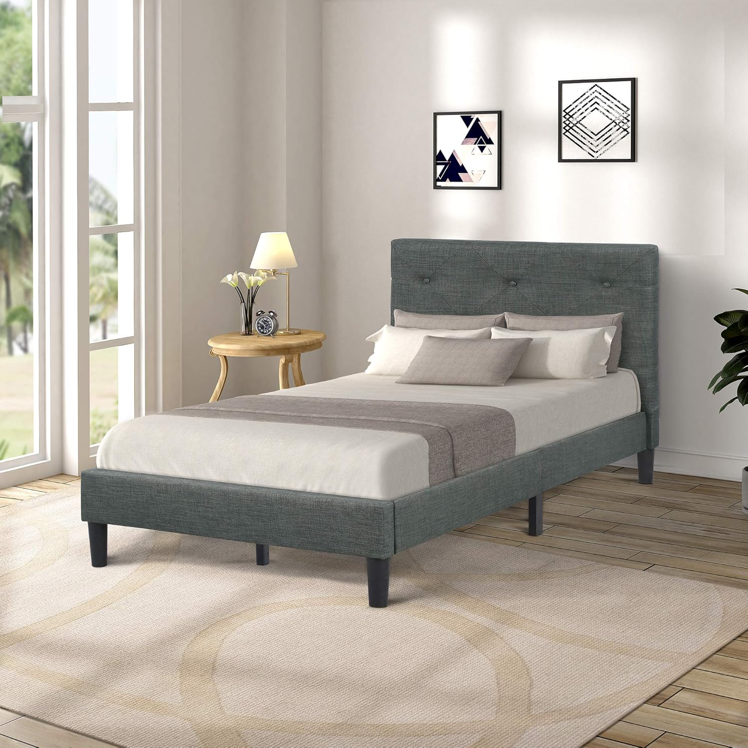 Best twin bed frame in grey