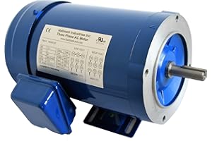 H HALLMARK INDUSTRIES INC AC Motor, 2HP, 3450 RPM, 3PH/60HZ, 208-230/460VAC, 56C/TEFC, with Foot, SF 1.15, Insul F, Inverter Duty