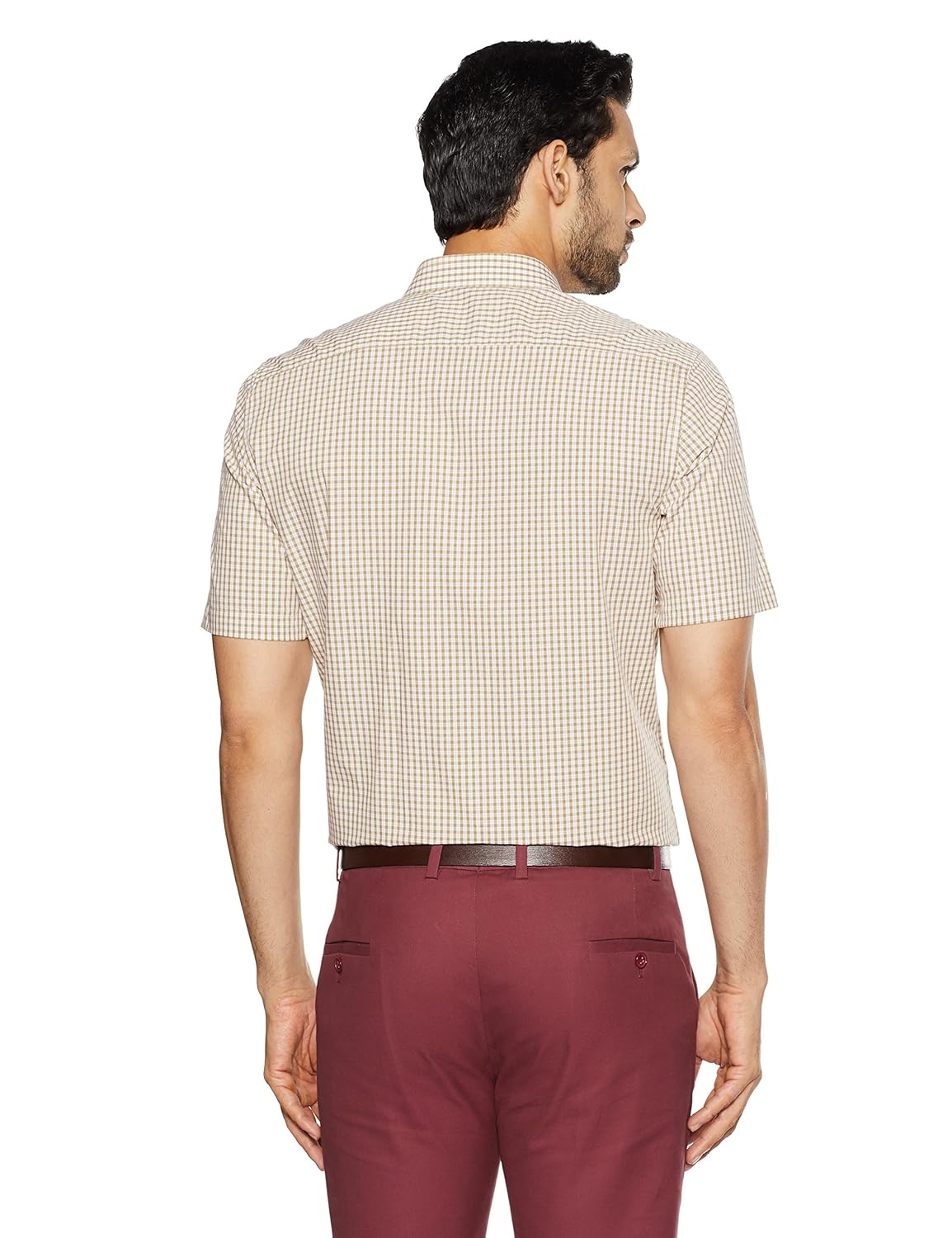 peter england men's solid regular fit formal shirt