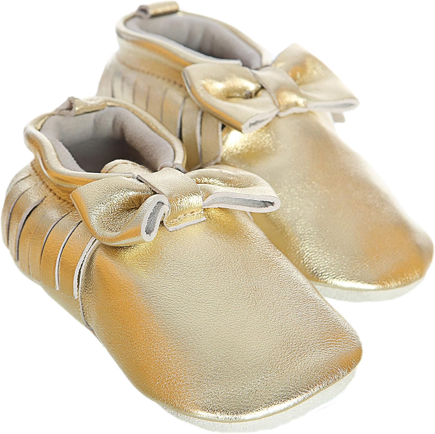 gold moccasins