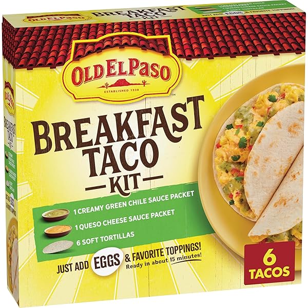 OLD EL PASO BREAKFAST TACO KIT WITH SAUCES...