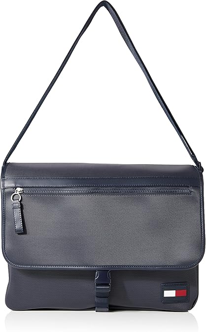 tommy hilfiger leather messenger bag