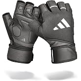 Adidas Wrist Wrap Training &amp; Weightlifting Gloves, Fingerless Workout Gloves