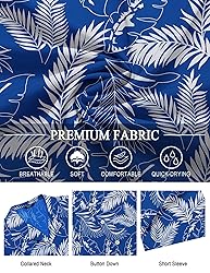 COOFANDY Men's Tropical Shirts Short Sleeve