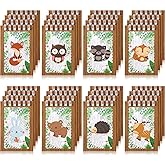 Clabby 32 Pieces Mini Notebooks for Kids Woodland Party Favors, Woodland Animal Mini Notepads Forest Animals Spiral Notebook Owl Raccoon Squirrel Rabbit Decor for Kids Classroom (Cute Style)