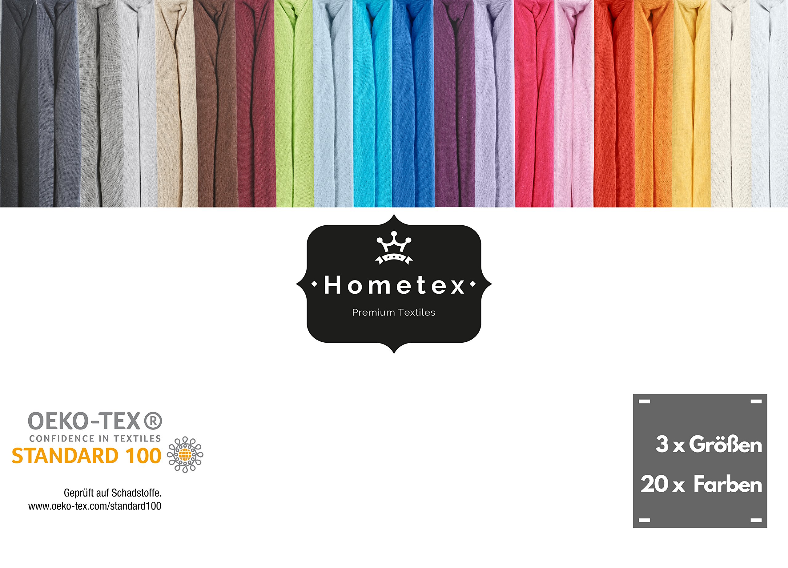 Home-Tex© Spannbettlaken Spannbetttuch bis 25 cm Steghöhe | Bettlaken Jersey aus 100% Baumwolle | 140-160x200 cm Royal | ÖKO-TEX STANDARD | Viele Größen und Farben erhältlich