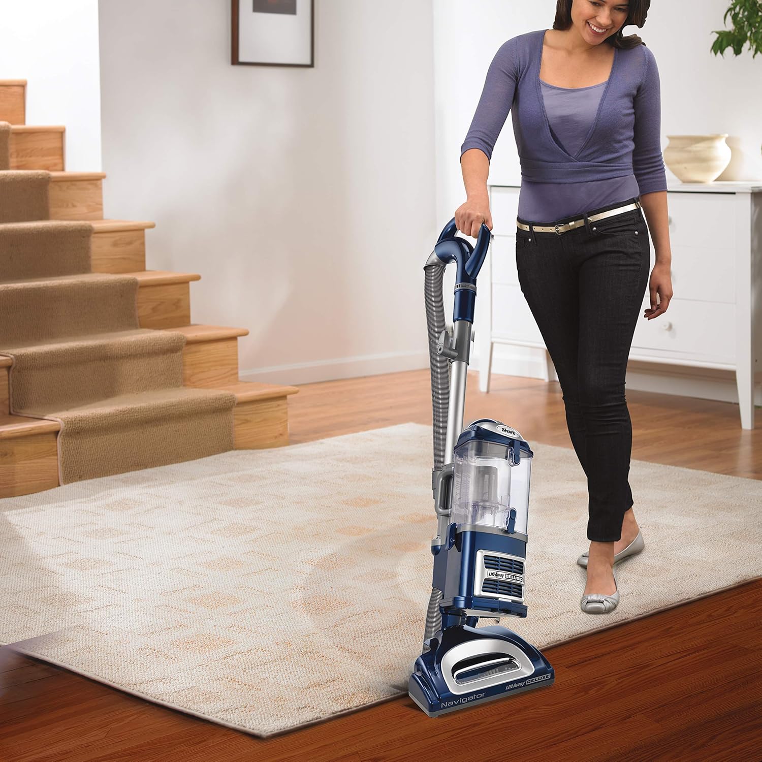 Shark Navigator Lift-Away Deluxe NV360 Upright Vacuum, Blue -