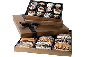 BARNETTS FINE BISCOTTI Chocolate Gift Baskets, Biscotti Cookie Variety Tower Chocolates Box, Covered Cookies Holiday Gifts Sets, Prime Gifts for Food Delivery Ideas for Women Men Grandma