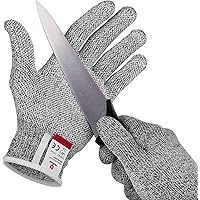 NoCry Cut Resistant Gloves with Grip Dots - High Performance Level 5 Protection, Food Grade. Size Small, Free Ebook…