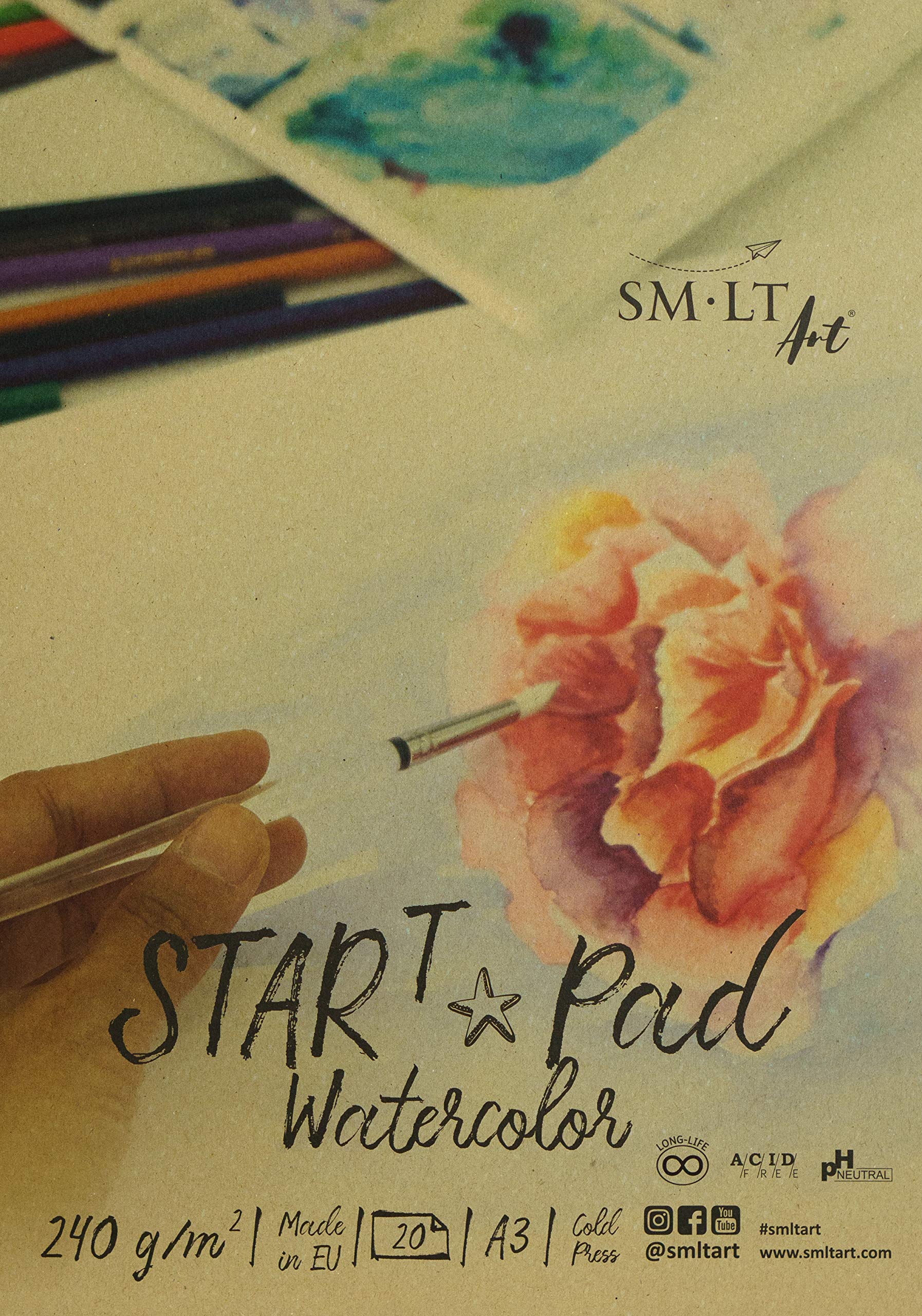 SM.LT 3AS-20 (240) A3 Watercolour Pad Start