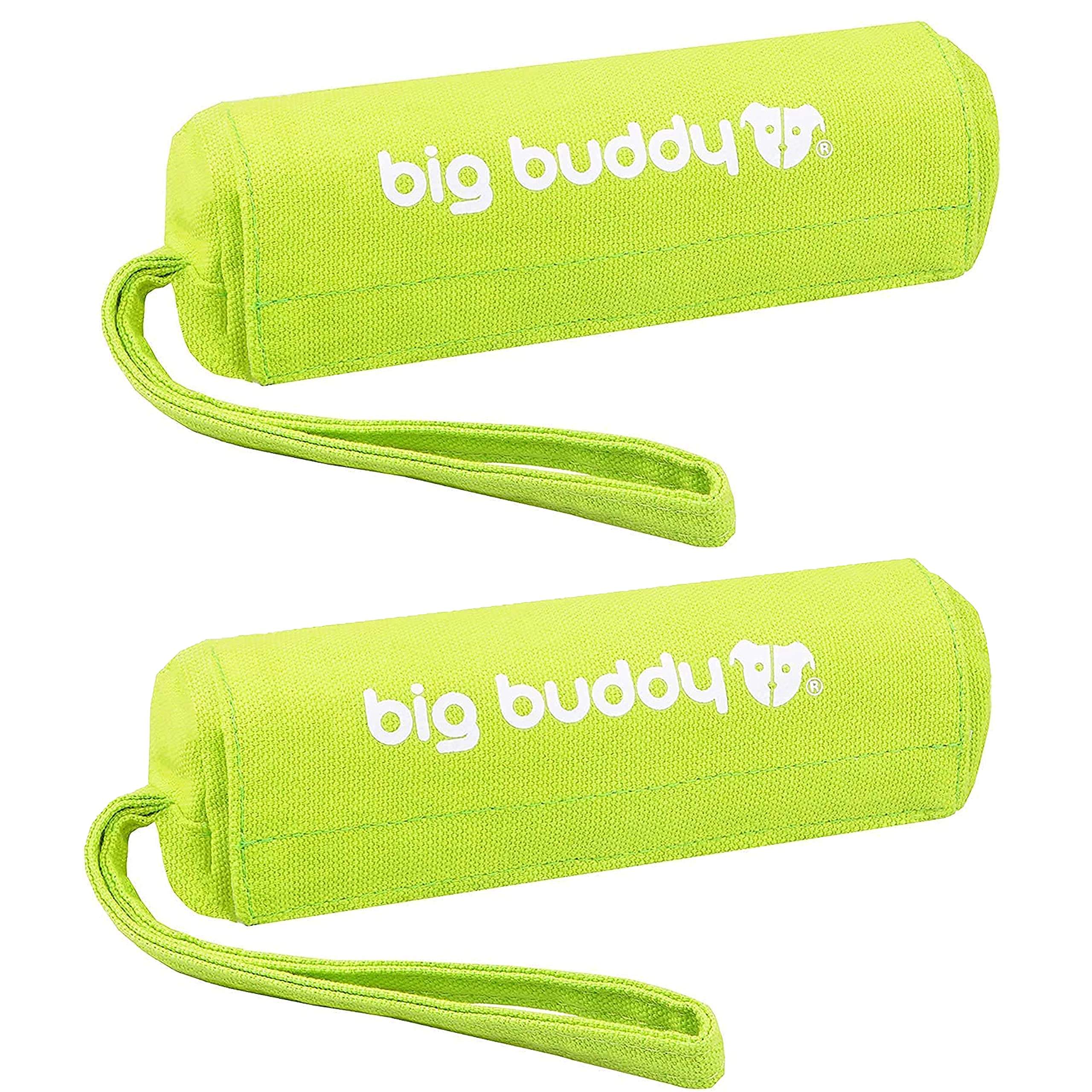 big buddy - Canvas Food Fetch Dummy, Treat Retrieval Bag for Dog Training (Twin Pack, Light Green)