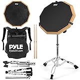 Pyle 12” Practice Pad Set with Snare Stand-Double