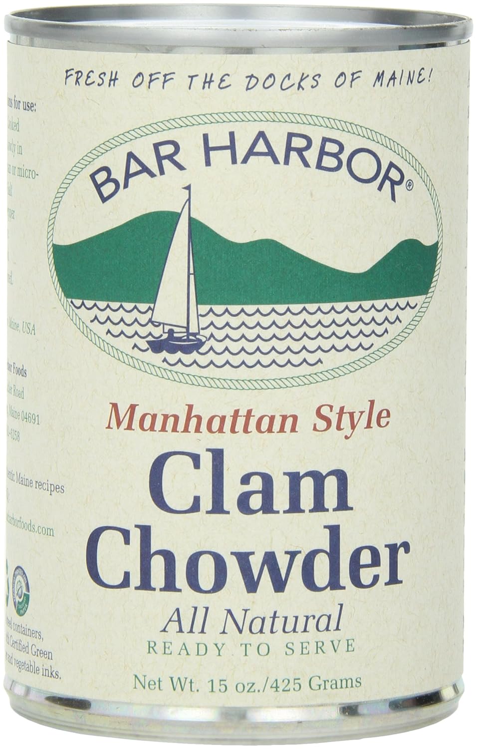 Bar Harbor Chowder, Manhattan Clam, 15 Ounce (Pack of 6)