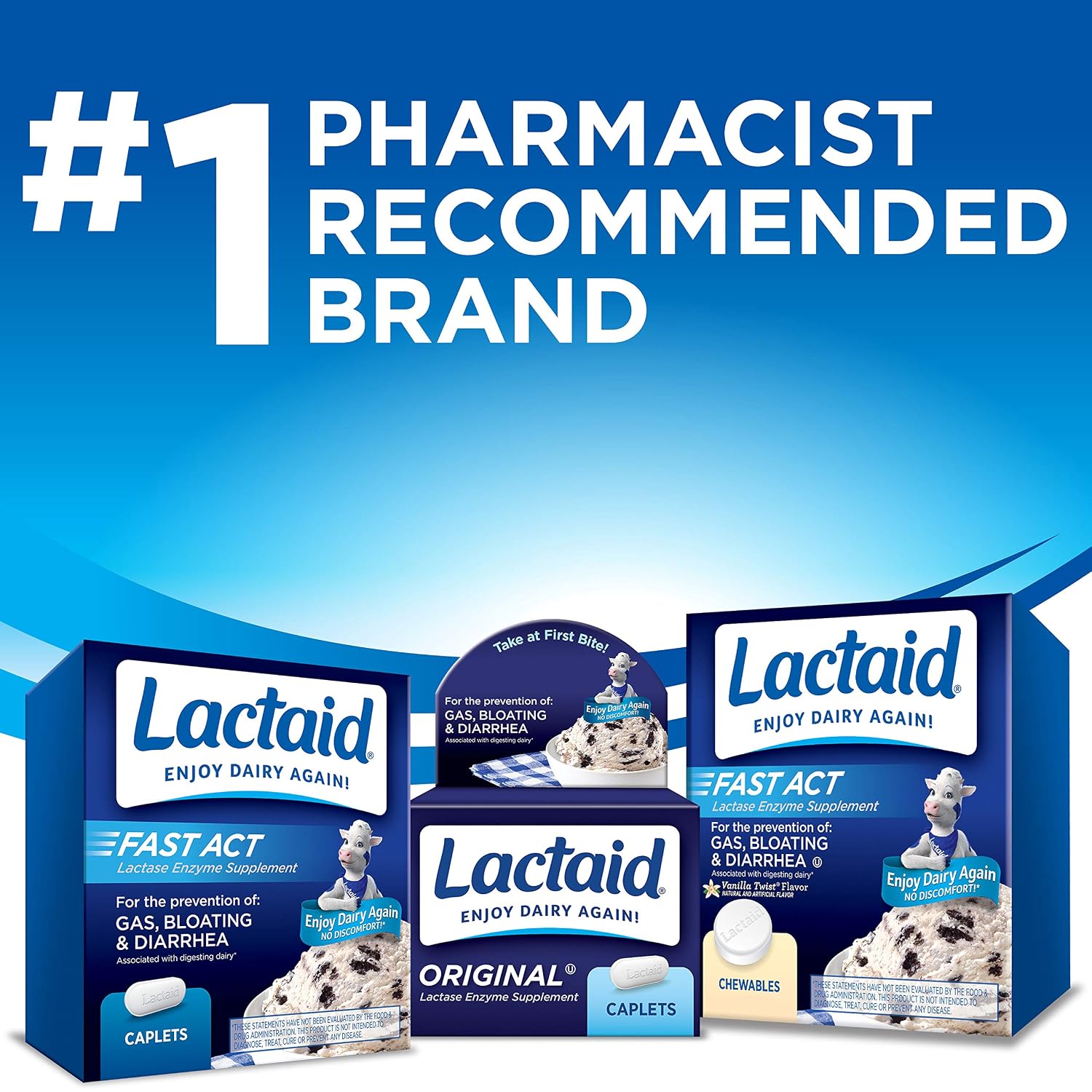 Lactaid Fast Act Lactose Intolerance, Lactase Enzyme Pills 32 single-dose pouches - Image 3