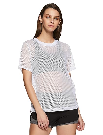 forever 21 white mesh top