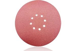 Senmai Tools 30 pcs 9 Inch 8 Hole 40/60/100/120/180/240 Grit Hook & Loop Sanding Discs - Aluminum Oxide Drywall Sander Pads ，