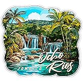 Ocho Rios Jamaica Sticker 4 Inch Travel Souvenir City Destination - Waterproof Vinyl Decal for Laptop Water Bottle Car Tumbler - Durable Aesthetic Long-Lasting Stickers for Adults ID44990