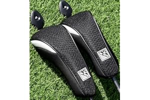 BIG TEETH Golf Hybrid Head Covers Set Headcovers Utility UT Club Protector Meshy with Interchangeable Number Tag (2 Pcs)