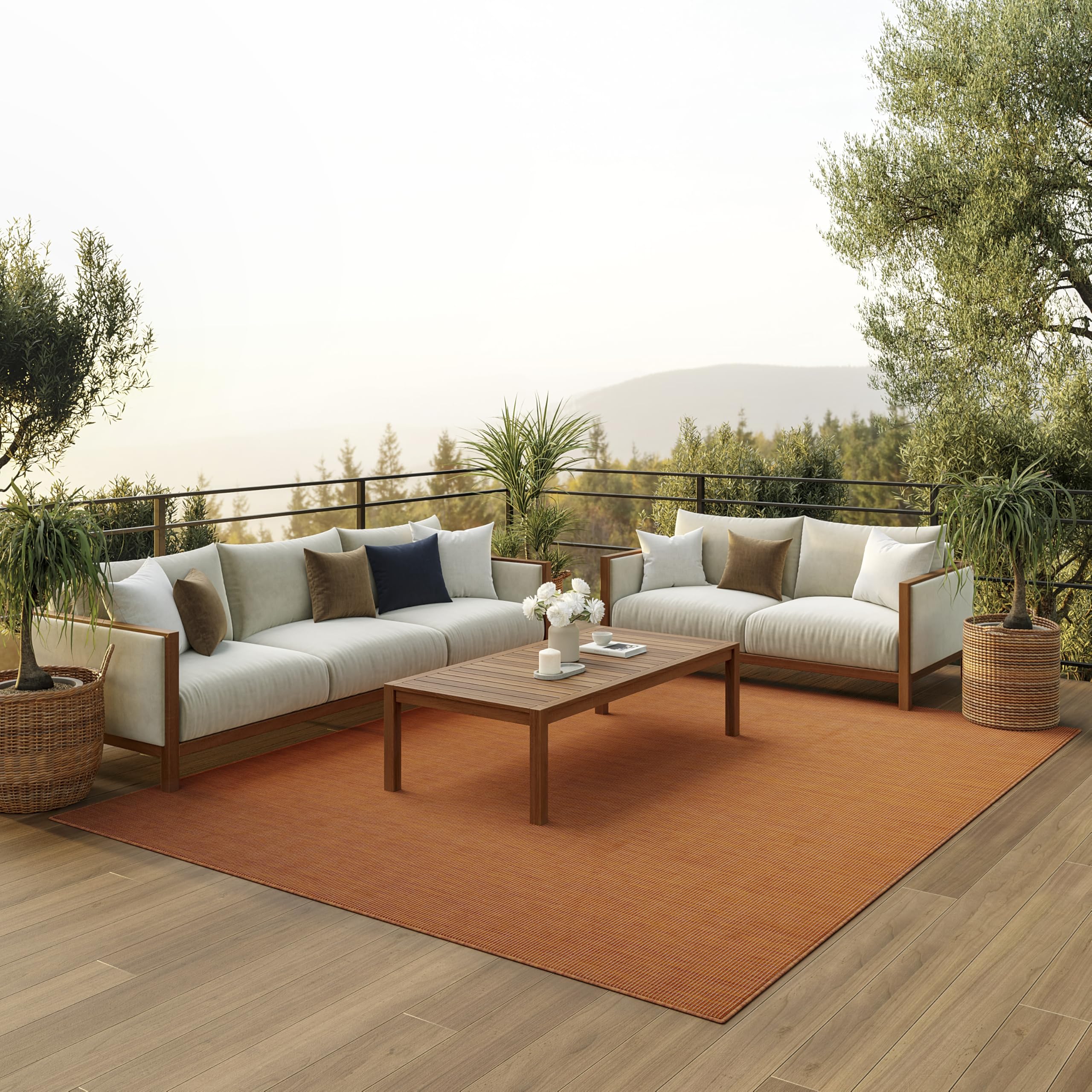 Nourison Positano Indoor-Outdoor Area Rug - 8' X 10', Charcoal, Polypropylene, Easy Clean