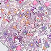 Decoden Charms 100PCS Mixed Kawaii Flatback Resin Charms for Crafts, Cabochon for DIY Projects, Slime Charm, Resin Art, Scrapbooking, Phone Case & Accessories (Purple)