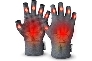Medipaq Anti-Arthritis Gloves with Extra Grip for Men & Women - Fingerless Compression Gloves - Relieve Arthritis Pain