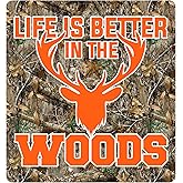 Hunting Life Is Better In The Woods Vinyl Decal Sticker For Cars Trucks Windows Bumpers Walls Laptops Cups Etc - Peel And Stick Weatherproof Indoor Outdoor Full Color Printed Laminated Vinyl - 5.5