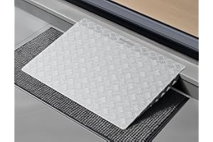 GORKETT Threshold Ramps for Doorways Portable Ramp for Wheelchairs for Home Steps 2-6" Rise Wheelchair Door Scooter Ramp 31"x24.5" Shed Handicap Ramps 9.9lbs Aluminum Ramps with Extender Plate